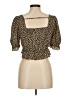Pieces 100% Polyester Gold 3/4 Sleeve Blouse Size M - photo 2