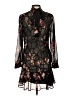 Reiss 100% Polyester Floral Black Cocktail Dress Size 6 - photo 2