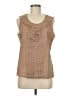 Madison 100% Cotton Tan Sleeveless Blouse Size M - photo 1