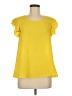 Ups & Downs 100% Polyester Yellow Short Sleeve Top Size M - photo 1