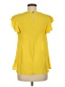 Ups & Downs 100% Polyester Yellow Short Sleeve Top Size M - photo 2