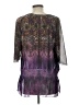 Style&Co 100% Polyester Purple 3/4 Sleeve Blouse Size L - photo 2
