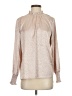 Saks Fifth Avenue Ivory Brown Long Sleeve Blouse Size S - photo 1