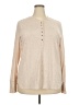 ThirdLove Tan Long Sleeve Henley Size 2X - photo 1