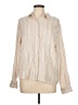 Universal Thread 100% Cotton Stripes Ivory Long Sleeve Blouse Size L - photo 1