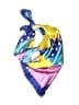 Unbranded 100% Polyester Polka Dots Yellow Blue Scarf One size - photo 1