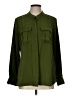 UNTUCKit 100% Polyester Green Long Sleeve Blouse Size 12 - photo 1