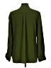 UNTUCKit 100% Polyester Green Long Sleeve Blouse Size 12 - photo 2