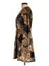 Zara Basic 100% Polyester Print Gold Casual Dress Size L - photo 5