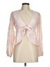 Miami 100% Polyester Pink Long Sleeve Blouse Size M - photo 1