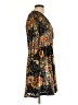 Zara Basic 100% Polyester Print Gold Casual Dress Size L - photo 4