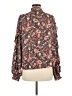 Evereve 100% Polyester Brown Long Sleeve Blouse Size M - photo 2