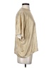 Zara Metallic Gold Short Sleeve Turtleneck Size S - photo 4