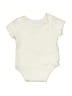 Unbranded 100% Cotton Solid Ivory Short Sleeve Onesie Size 0-3 mo - photo 2