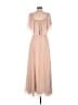 BHLDN 100% Polyester Tan Cocktail Dress Size 4 - photo 2