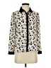 Cynthia Rowley Animal Print Ivory Long Sleeve Blouse Size 2 - photo 1
