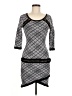 Jax Argyle Gray Casual Dress Size M - photo 1