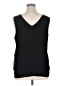 Ann Taylor Factory 100% Polyester Black Sleeveless Top Size XL - photo 2