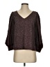 Drew 100% Polyester Brown 3/4 Sleeve Blouse Size S - photo 1