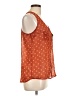 Mine 100% Polyester Orange Sleeveless Blouse Size L - photo 4