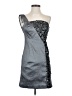 Betsy & Adam Stars Gray Silver Cocktail Dress Size 8 - photo 1