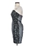 Betsy & Adam Stars Gray Silver Cocktail Dress Size 8 - photo 5
