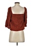MNG Brown 3/4 Sleeve Blouse Size 2 - photo 2