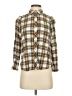 MELLODAY Plaid Gold Long Sleeve Blouse Size XS - photo 1