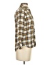 MELLODAY Plaid Gold Long Sleeve Blouse Size XS - photo 4