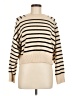 Olivaceous Stripes Ivory Turtleneck Sweater Size M - photo 1