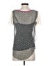 Ella Moss 100% Rayon Silver Short Sleeve Blouse Size S - photo 2