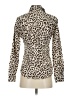 J.Crew Animal Print Brown Long Sleeve Blouse Size 2 - photo 2