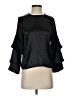 Gracia 100% Polyester Black 3/4 Sleeve Blouse Size S - photo 1