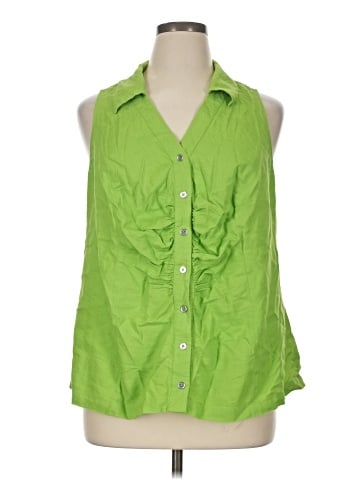 MICHAEL Michael Kors Sleeveless Button-Down Shirt (view 1)