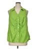 MICHAEL Michael Kors Green Sleeveless Button-Down Shirt Size 1X - photo 1