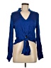 Karen Kane 100% Rayon Blue Long Sleeve Blouse Size M - photo 1