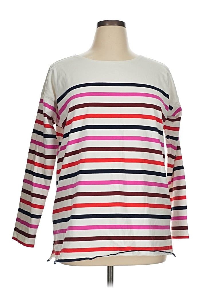 Pre-owned Jcrew 3/4 Sleeve T-shirt In Silver