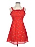 Lulus 100% Polyester Floral Red Cocktail Dress Size XS - photo 1
