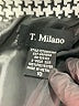 T. Milano 100% Polyester Houndstooth Gray Blazer Size 10 - photo 6