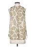 MICHAEL Michael Kors 100% Polyester Animal Print Ivory Sleeveless Blouse Size XS - photo 1