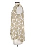 MICHAEL Michael Kors 100% Polyester Animal Print Ivory Sleeveless Blouse Size XS - photo 5