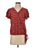 Charming Charlie Red Short Sleeve Blouse Size S - photo 1