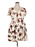 Torrid Floral Ivory Casual Dress Size 2X Plus (2) - photo 1