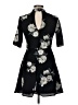 Socialite Floral Black Casual Dress Size M - photo 2