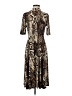 Donna Morgan Animal Print Brown Casual Dress Size 4 - photo 1