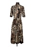 Donna Morgan Animal Print Brown Casual Dress Size 4 - photo 2