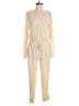 Splendid 100% Viscose Metallic Ivory Jumpsuit Size M - photo 1