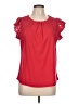 Vintage Rose Red Short Sleeve Blouse Size L - photo 1