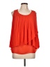 Zac & Rachel 100% Polyester Orange Sleeveless Blouse Size L - photo 1