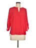 DR2 100% Polyester Red 3/4 Sleeve Blouse Size M (petite) - photo 1